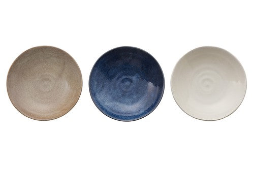 Mino ware, various pots &amp; deep plates, set of 6 in 3 colors