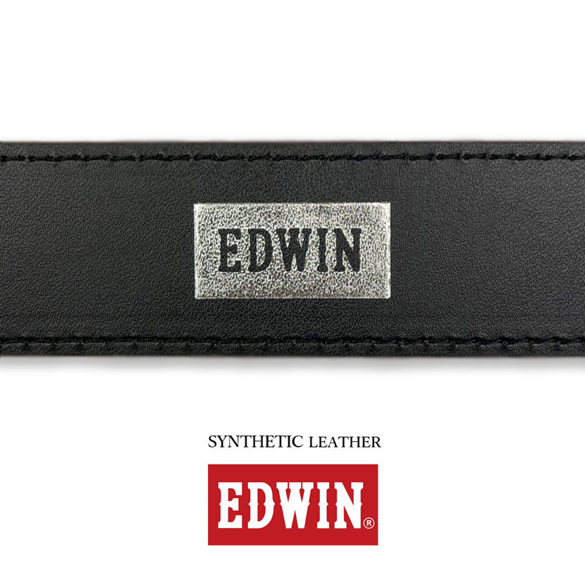 [All 5 colors] EDWIN Head Stretch Design Leather Belt