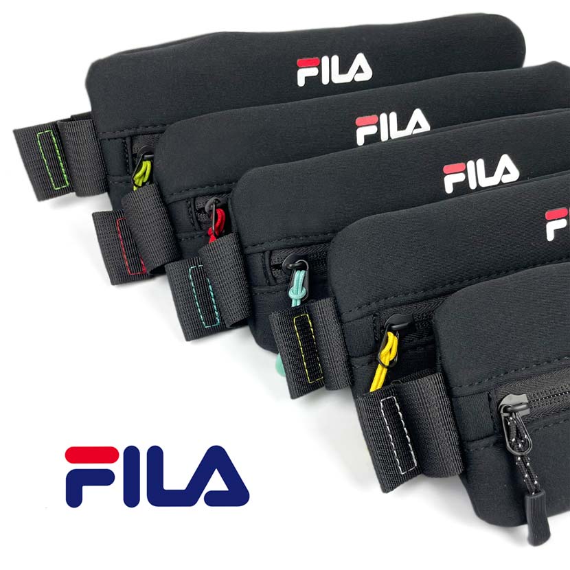 全5色 FILA（フィラ） スリムデザインスポーツ ウエストバッグ ポーチ