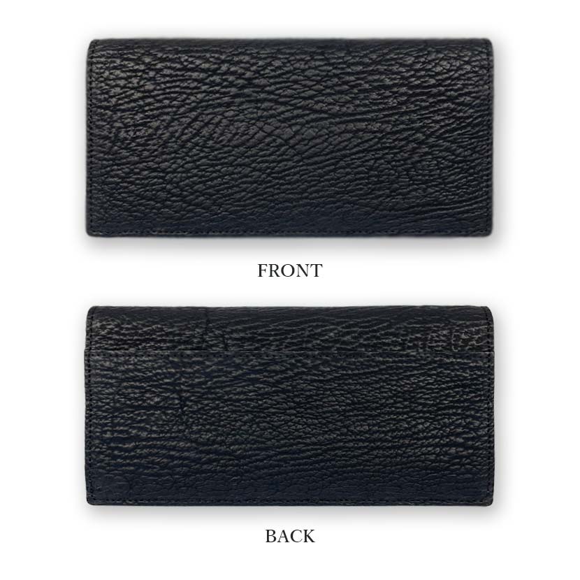 [2 colors] SUNAMURA Made in Japan Luxury Shark Leather Slim Long Wallet Long Wallet Shark Leather