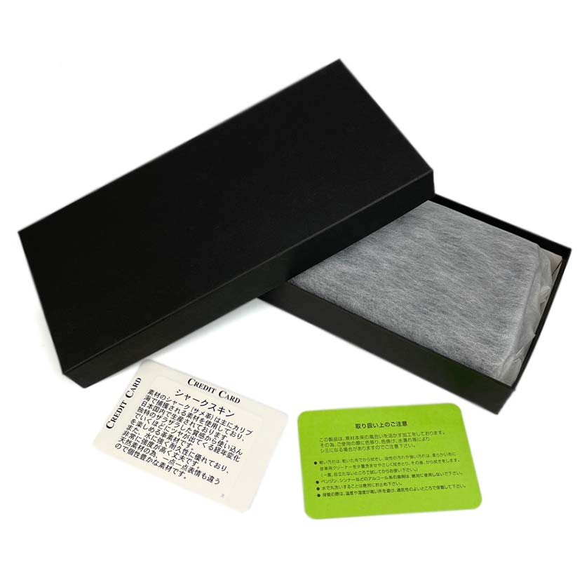 [2 colors] SUNAMURA Made in Japan Luxury Shark Leather Round Zipper Long Wallet Long Wallet Shark Leather