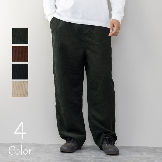 Wide pants men's thick ribbed corduroy easy loose silhouette corduroy pants easy pants