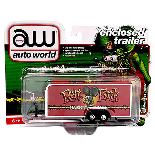 Auto World 1:64 Rat Fink Enclosed Trailer RACING TEAM [Rat Fink] Mini car