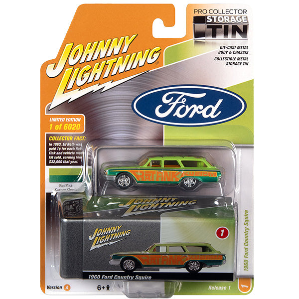 1:64 Rat Fink 1960 Ford Country Squire  Green / Orange 【ラットフィンク】ミニカー