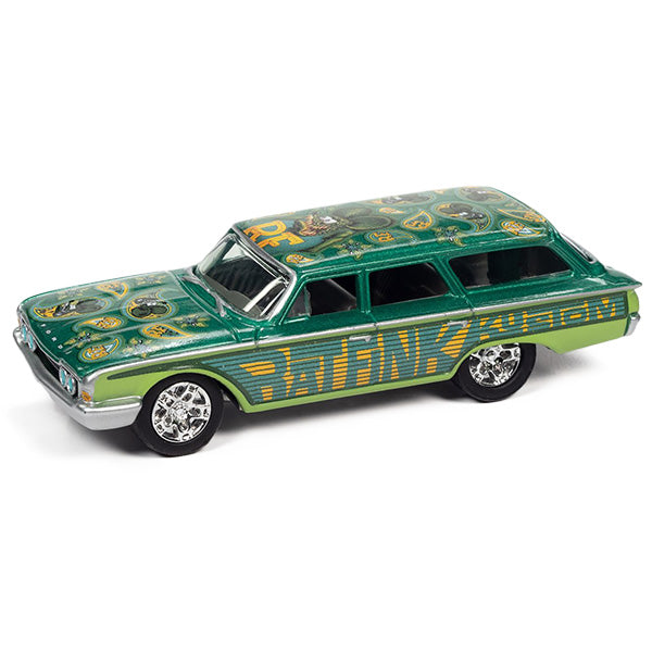 1:64 Rat Fink 1960 Ford Country Squire  Green / Teal 【ラットフィンク】ミニカー