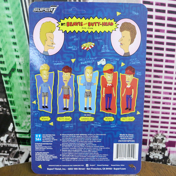 SUPER 7 REACTION FIGURE  BEAVIS AND BUTT-HEAD  【ビーバス＆バットヘッド】