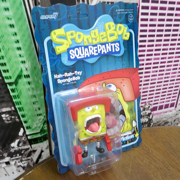 SUPER 7 REACTION FIGURE  SPONGEBOB SQUAREPANTS  KAH-RAH-TAY SPONGE BOB【スポンジボブ】