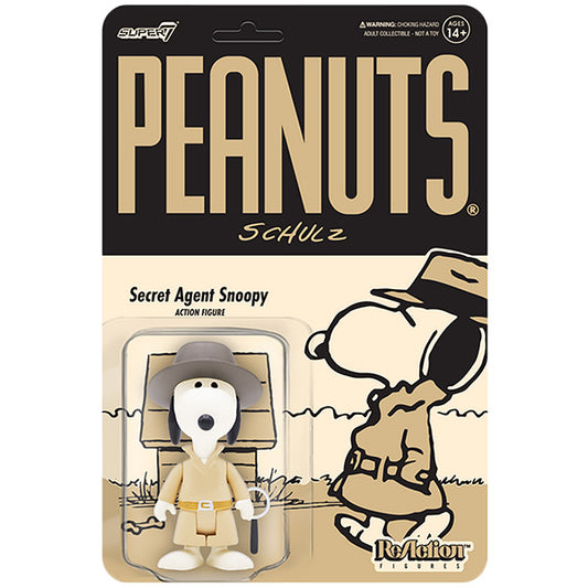 SUPER 7 REACTION FIGURE PEANUTS SECRET AGENT SNOOPY [Snoopy]