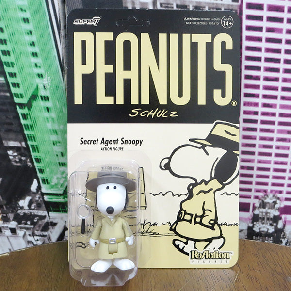 SUPER 7 REACTION FIGURE PEANUTS SECRET AGENT SNOOPY [Snoopy]