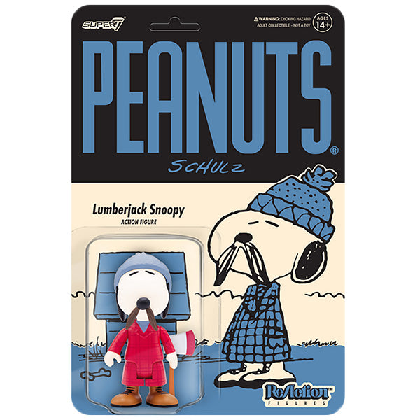 SUPER 7 REACTION FIGURE  PEANUTS　LUMBERJACK SNOOPY 【スヌーピー】