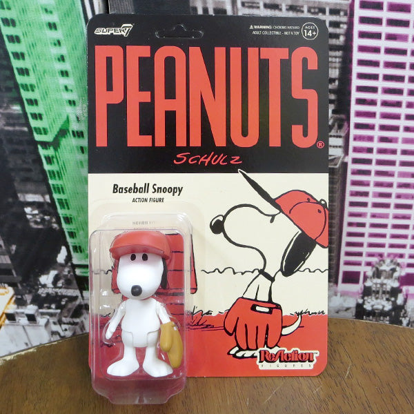 SUPER 7 REACTION FIGURE  PEANUTS　BASEBALL SNOOPY 【スヌーピー】