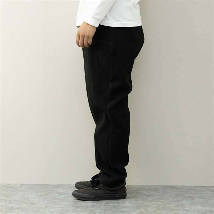 Chef Pants Men's Faux Wool Belt Loops Wide Tapered Wool Pants Easy Pants