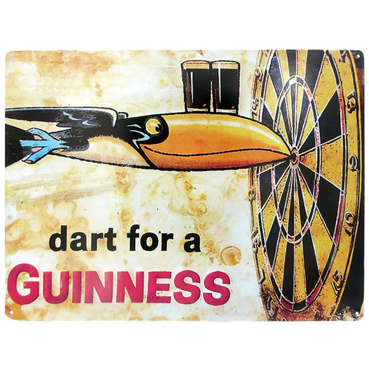 メタルサイン DART FOR A GUINNESS【ギネス ビール ブリキ看板】