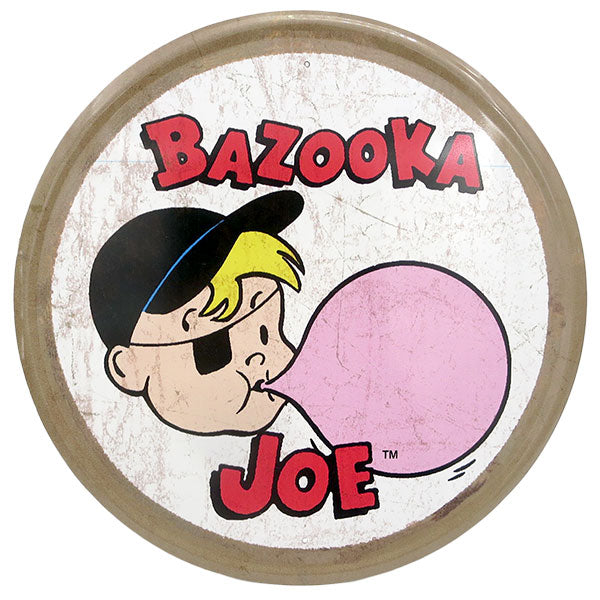 ラウンド メタルサイン BAZOOKA JOE 【バズーカ ブリキ看板】