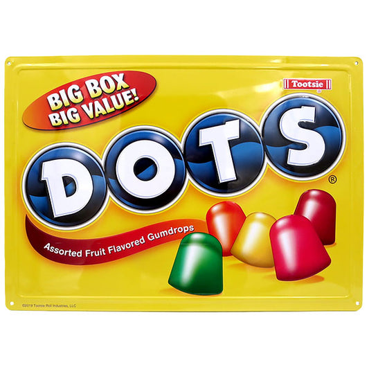 エンボス メタルサイン DOTS BIG BOX VALUE ！【トッツィロール ブリキ看板】