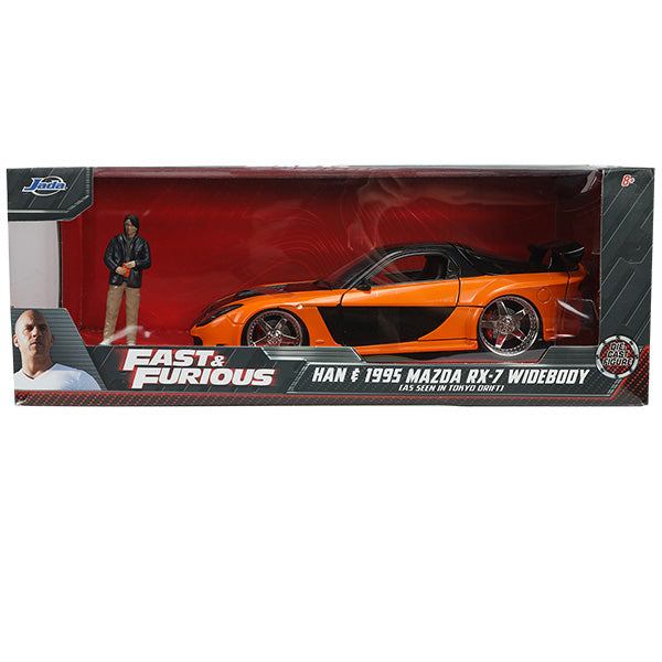 JADATOYS 1:24 F&amp;F HAN&#039;S MAZDA RX-7 Veilside w/HAN 【ワイルドスピード ミニカー】