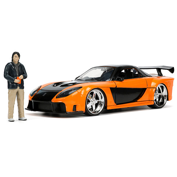 JADATOYS 1:24 F&amp;F HAN&#039;S MAZDA RX-7 Veilside w/HAN 【ワイルドスピード ミニカー】