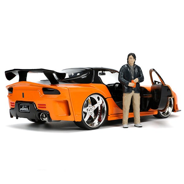 JADATOYS 1:24 F&amp;F HAN&#039;S MAZDA RX-7 Veilside w/HAN 【ワイルドスピード ミニカー】