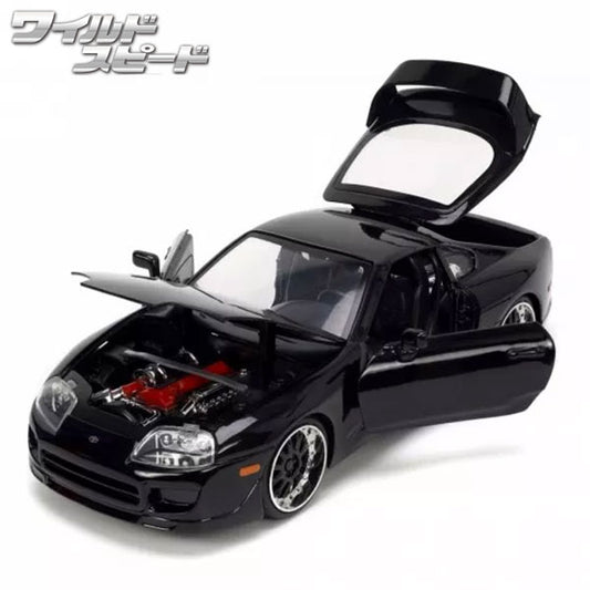 JADATOYS 1:24 ワイルドスピードダイキャストカー 1995 TOYOTA SUPRA BLACK