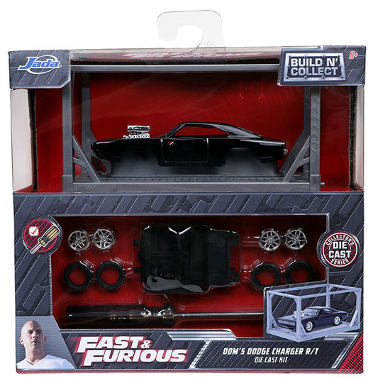 1:55 Fast and Furious Diecast Car DOM's Dodge Charger R/T [BUILD N' COLLECT]