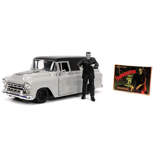 1:24 UNIVERSAL MONSTERS 1957 CHEVY SUBUBAN w/FRANKENSTEIN【フランケンシュタイン】ミニカー