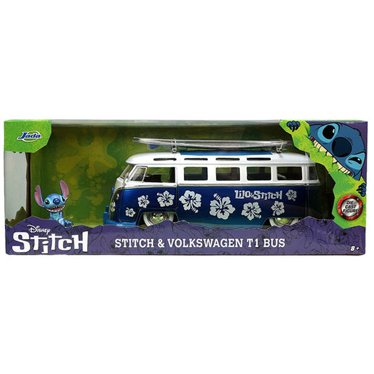 1:24 LILO &amp; STITCH 1962 VOLKSWAGEN T1 BUS w/STITCH &amp; SURFBOARD [Lilo &amp; Stitch] Mini car