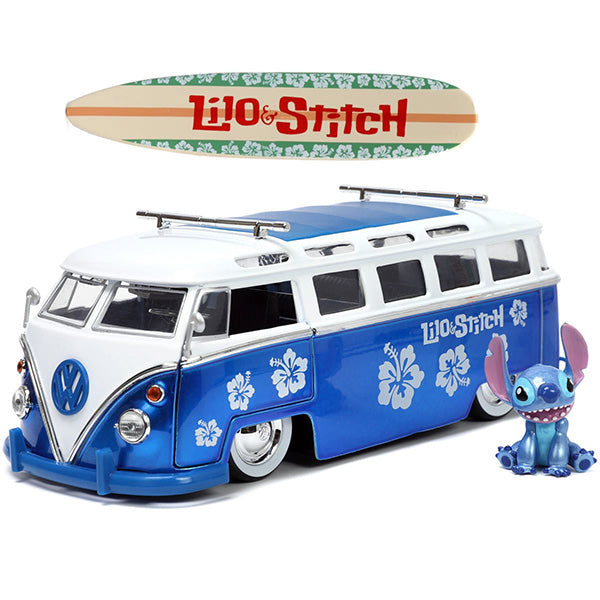 1:24 LILO &amp; STITCH 1962 VOLKSWAGEN T1 BUS w/STITCH &amp; SURFBOARD [Lilo &amp; Stitch] Mini car
