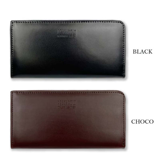 PESCAROLO Italian leather L-shaped zipper long wallet long wallet