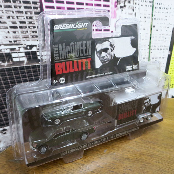 1:64 STEVE McQUEEN BULLITT MOVIE TRAILER SET [Steve McQUEEN BULLITT] Mini car