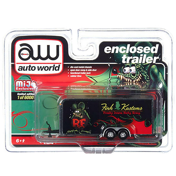 Auto World 1:64 Rat Fink Enclosed Trailer FINK KUSTOMAS [Rat Fink] Mini car