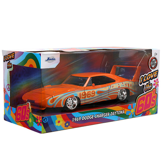 JADA TOYS 1:24 I LOVE THE 1960&#039;s  1969 DODGE CHARGER DAYTONA ミニカー