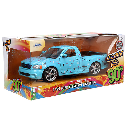 JADA TOYS 1:24 I LOVE THE 1990&#039;s  1999 FORD F-150 SVT LIGHTNING ミニカー