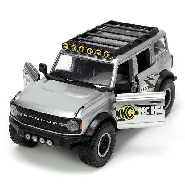 JADATOYS 1:24 JUST TRUCKS w/RACK &amp; WHEELS  2021 FORD BRONCO ミニカー