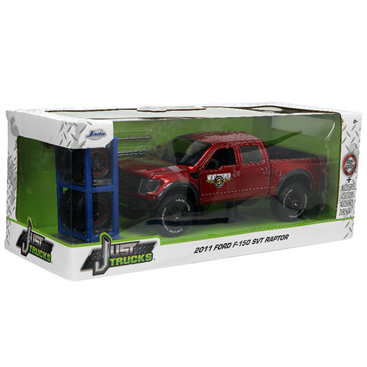 JADATOYS 1:24 JUST TRUCKS w/RACK &amp; WHEELS  2011 FORD F-150 SVT RAPTOR ミニカー