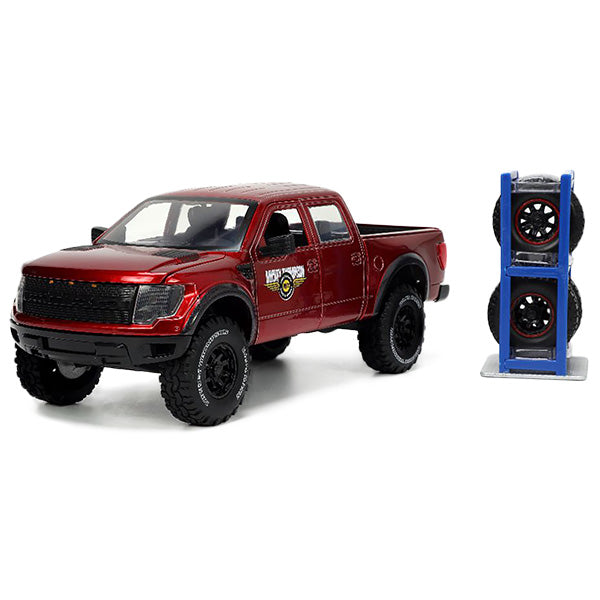 JADATOYS 1:24 JUST TRUCKS w/RACK &amp; WHEELS  2011 FORD F-150 SVT RAPTOR ミニカー