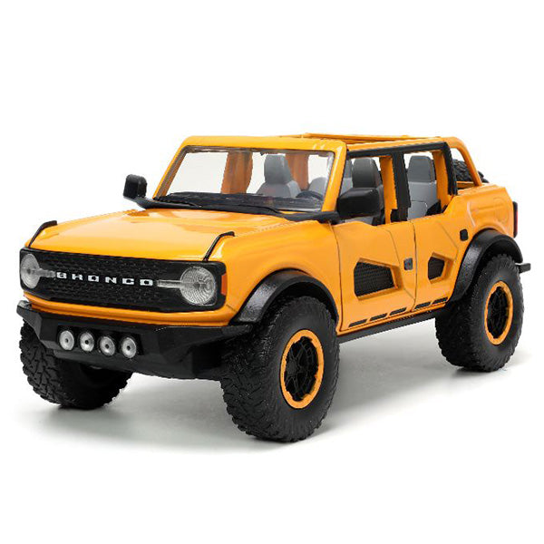 JADATOYS 1:24 JUST TRUCKS w/RACK &amp; WHEELS  2021 FORD BRONCO ミニカー