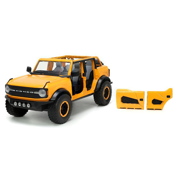 JADATOYS 1:24 JUST TRUCKS w/RACK &amp; WHEELS  2021 FORD BRONCO ミニカー