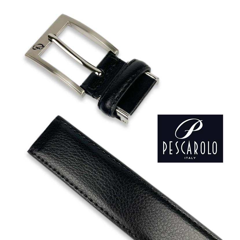 PESCAROLO Real leather pin belt long size