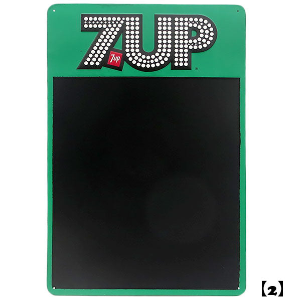 アメリカン チョーク エンボス メタルサイン  7UP　【セブンアップ】