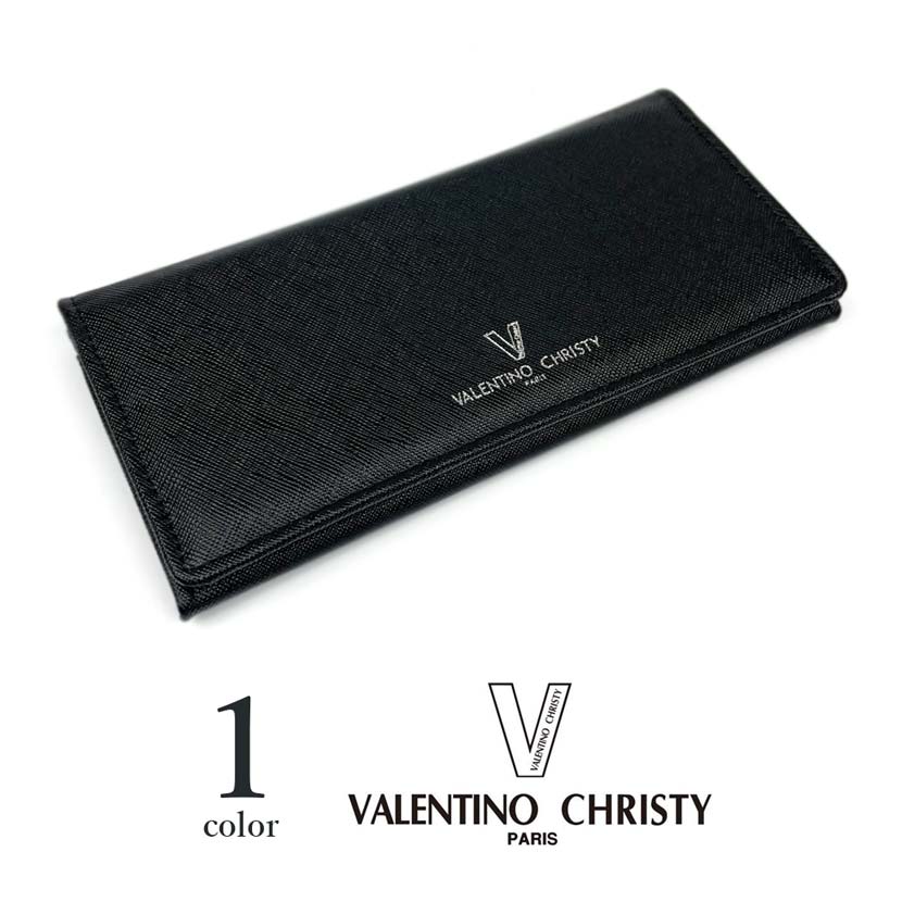 VALENTINO CHRISTY バレンチノクリスティ PUレザー かぶせ ロングウォレット 札入れ 長財布