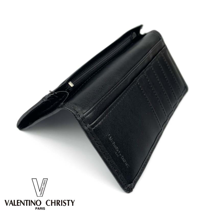 VALENTINO CHRISTY バレンチノクリスティ PUレザー かぶせ ロングウォレット 札入れ 長財布