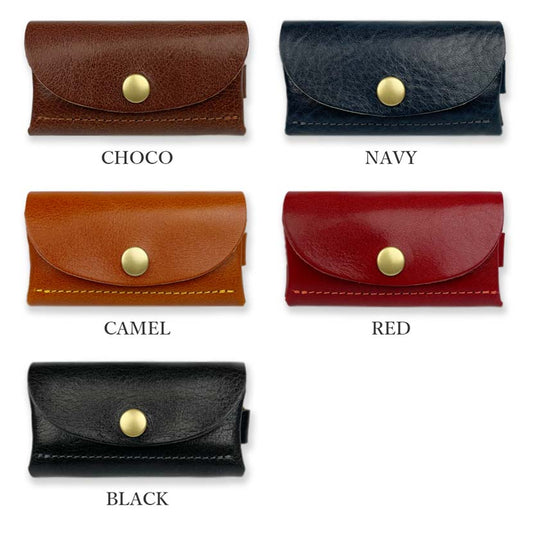 All 5 colors LIBERO Made in Japan High quality Tochigi leather Stitch design Multi key case with coin purse