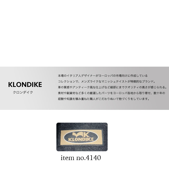 [KLONDIKE] [Genuine leather] Thick-soled lace-up boots 17 holes volume boots 4140
