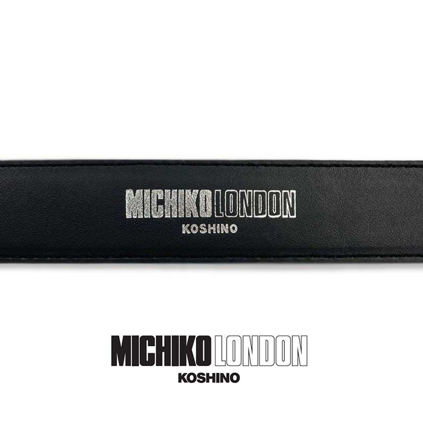 MICHIKO LONDON ミチコロンドン リアルレザー 穴なしフィットバックルベルト