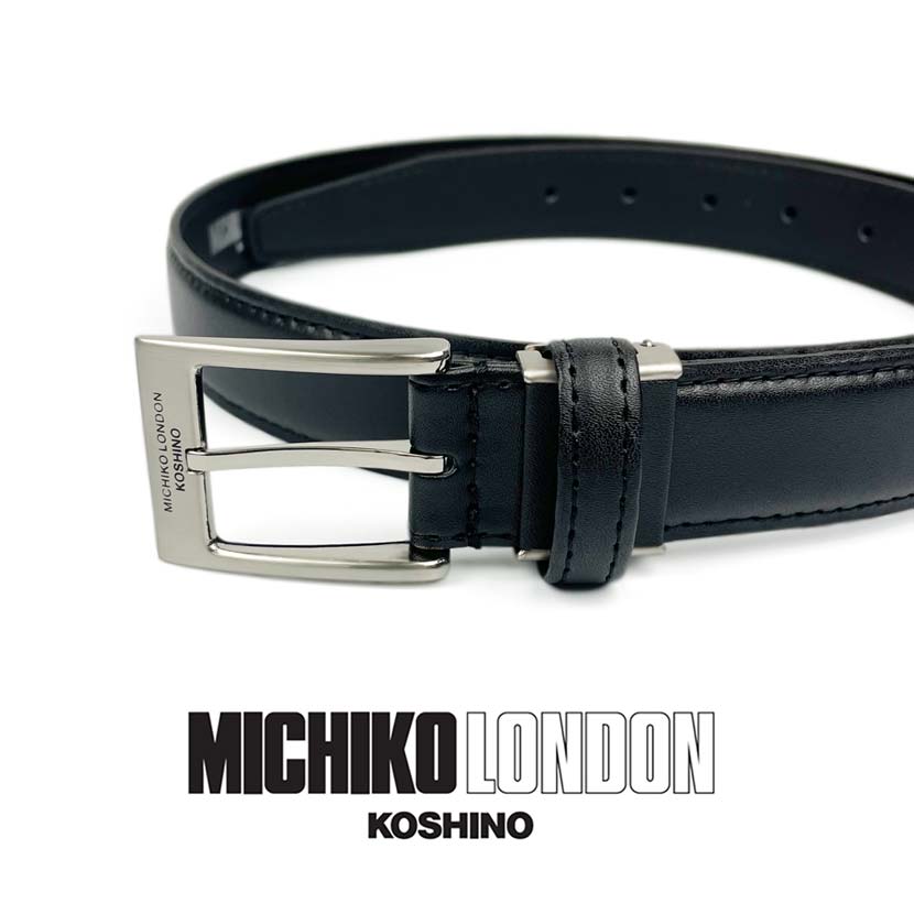 MICHIKO LONDON ミチコロンドン リアルレザー ピンバックルデザイン ベルト