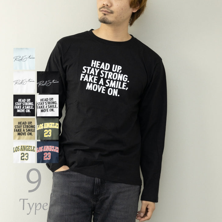 Tシャツ メンズ 長袖 ロゴプリント アソート ロングTシャツ カットソー トップス レディース ユニセックス