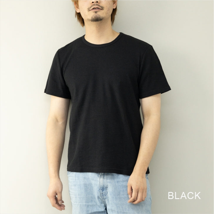 Tシャツ メンズ 半袖 ワッフル サーマル 半袖Tシャツ ワッフルTシャツ カットソー トップス インナー 定番