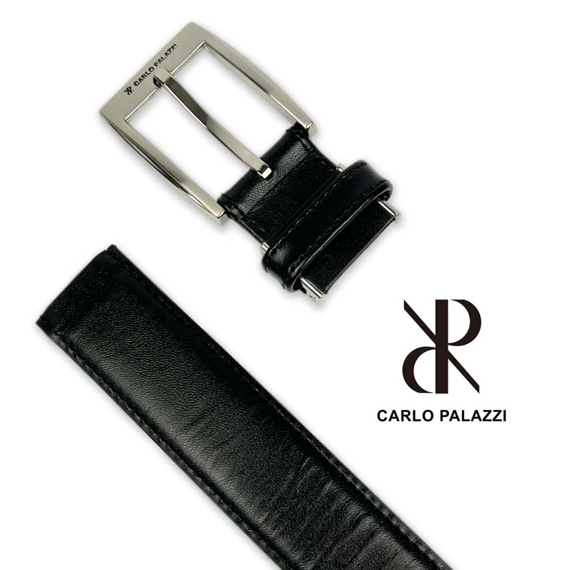 All 2 colors CARLO PALAZZI Made in Japan Real Leather Simple Belt Pin Type