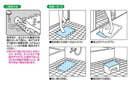 Bathtub safety mat set of 2 [bathtub mat/handrail mat]