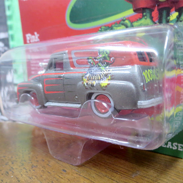 1:64 Rat Fink 1955 Ford Panel Delivery w/Engine Blower【ラットフィンク】ミニカー